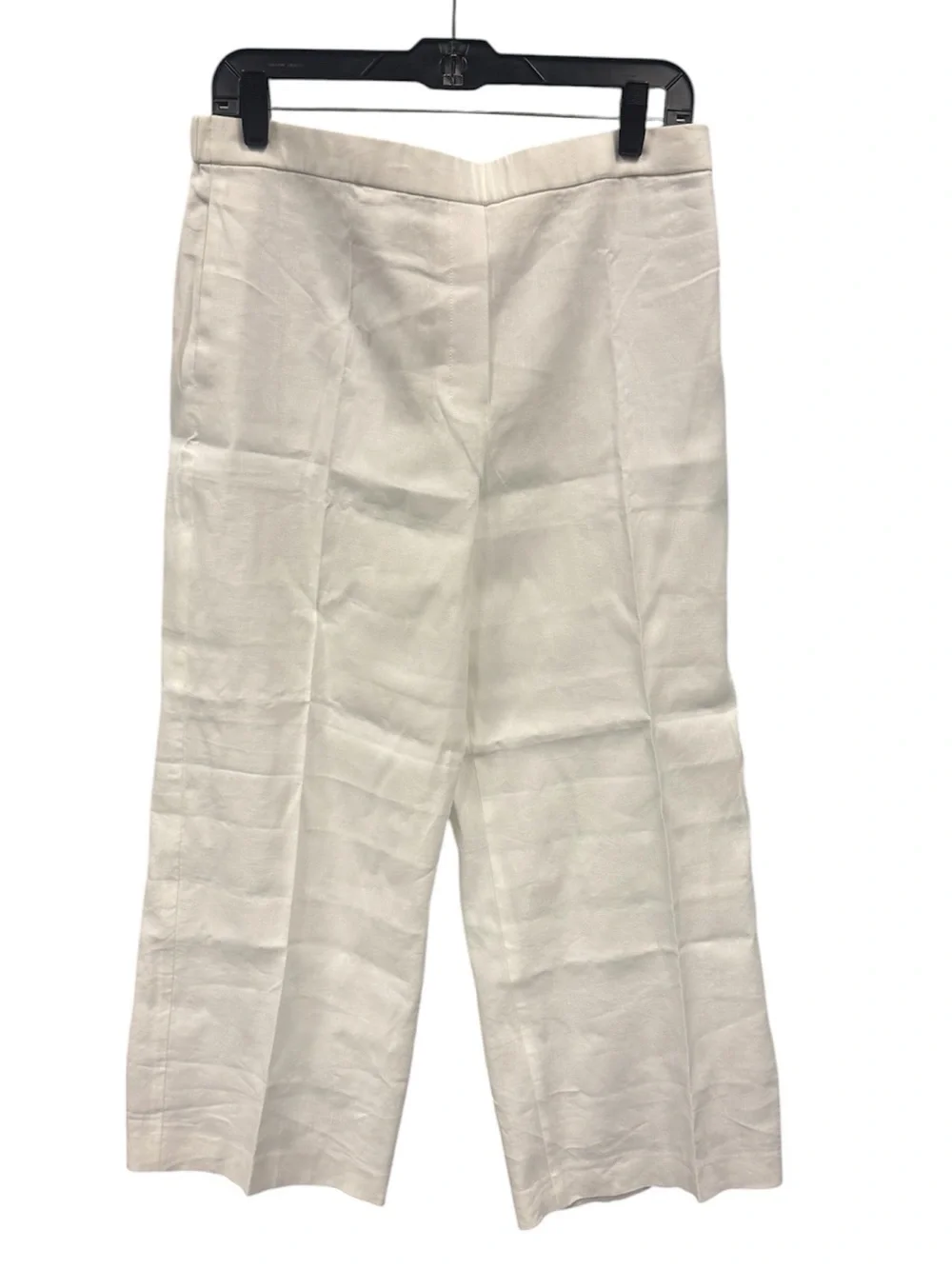 Theory white wide-leg linen blend trousers pants women’s Size Large